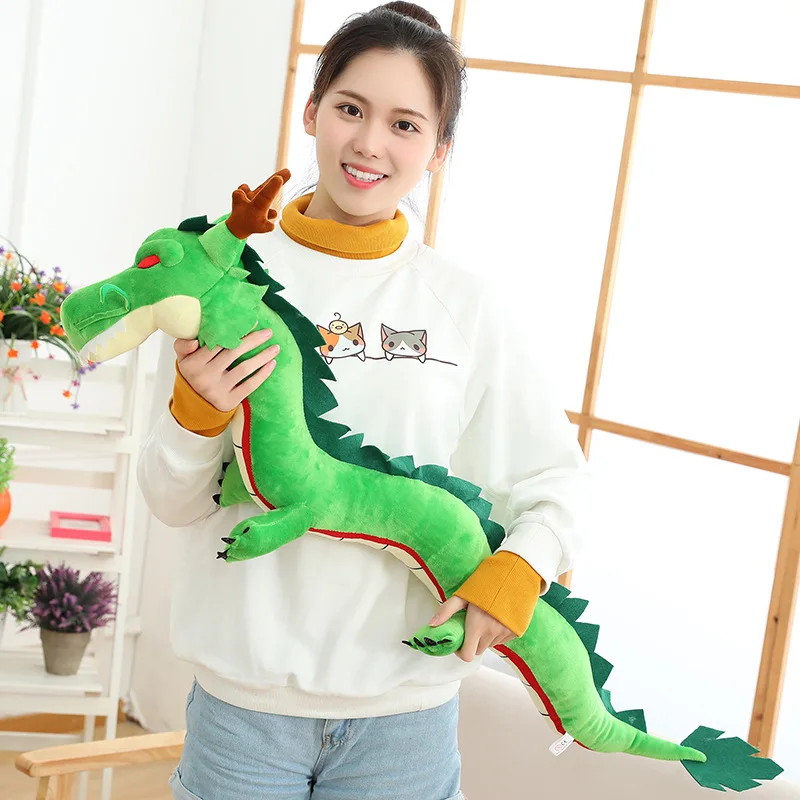80cm New Dragon Plush Toy Soft Stuffed Super Saiyan Goku Shenron Animal Simulation Dragon Plush Toy Doll Kids Birthday Gifts
