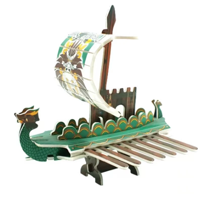 Hot Sales Pirate Ship DIY 3D Paper Puzzles For Kids Promotional Gifts