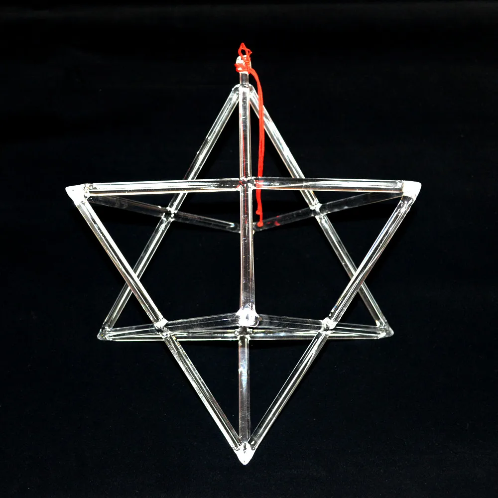 HF Merkaba Star Clear Quartz Crystal Singing Pyramid