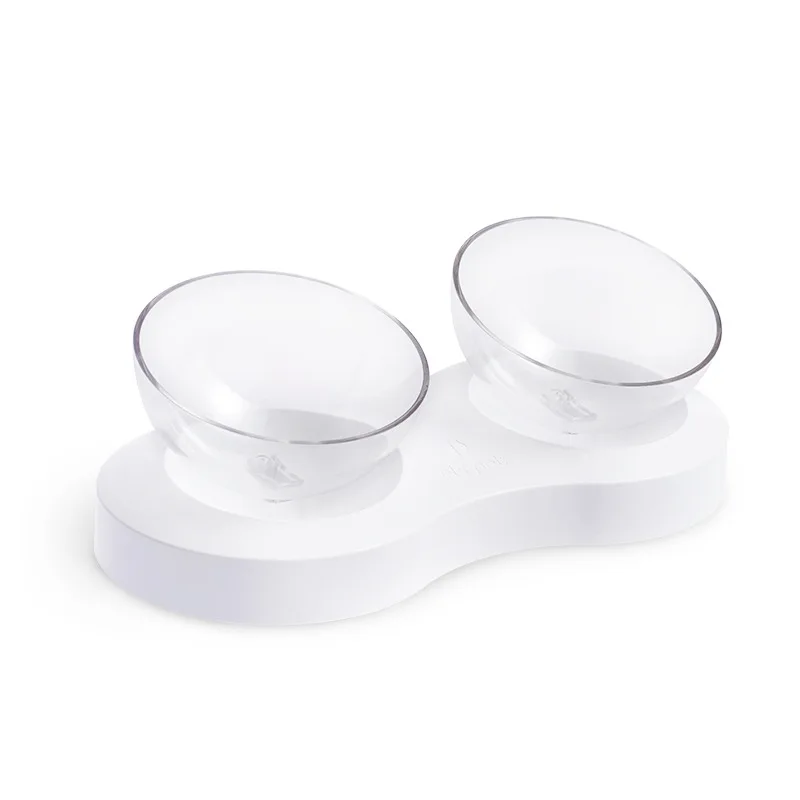 Оптовая продажа, противоскользящая Защитная поилка на шею для питомцев, кормушка для кошек, двойная миска