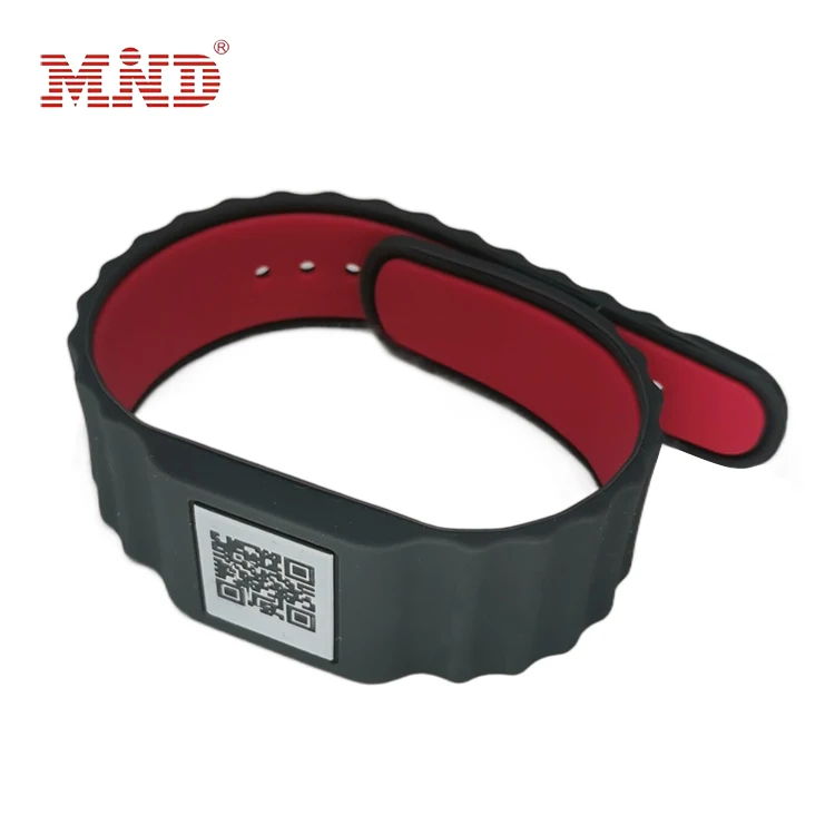 Wholesale Color Customized RFID NFC MIFARE Classic EV1 1K QR Code Wristbands