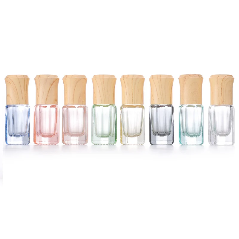 3 мл пустые мини стеклянный цилиндрический флакон для стеклянные бутылки продажи флаконы духов многократного пользования дезодорант контейнеры с бамбуковой крышкой