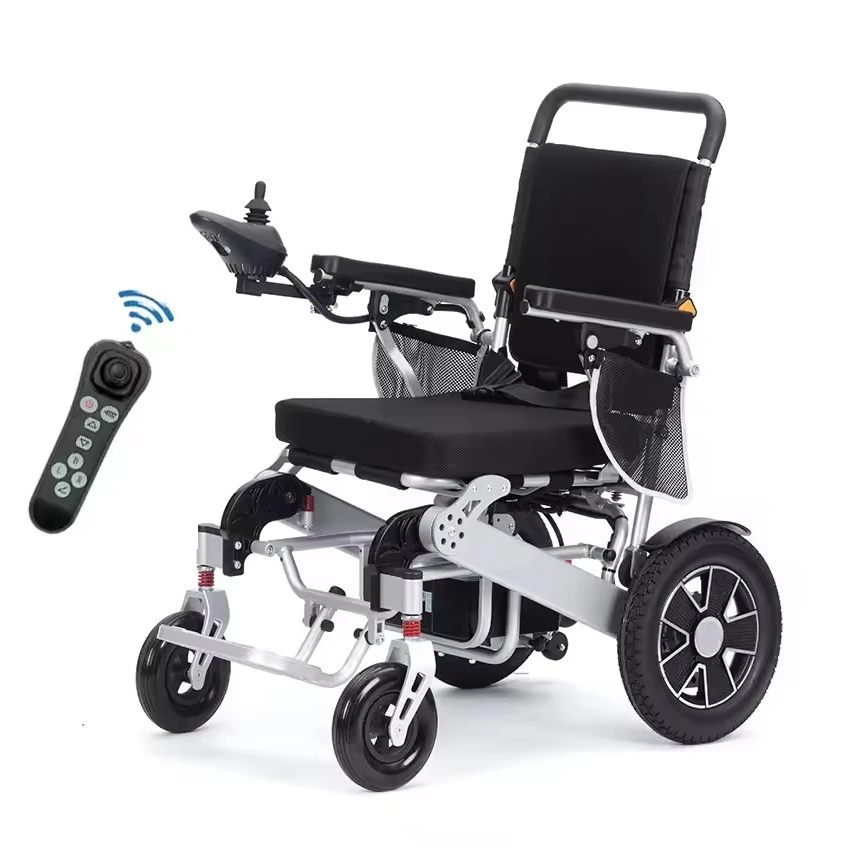 2024 New fully automatic folding fully automatic reclining portable light electric wheelchair for the elderly and disabled