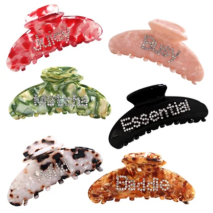 High-quality exquisite diamond-set design temperament light luxury acetate hair claw shark claw claw clip