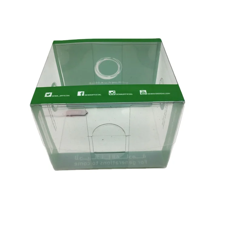Latest Summer Table Fan Packaging Box Nice Looking PET Plastic Transparent Recyclable PET Plastic Digital Printing Varnishing