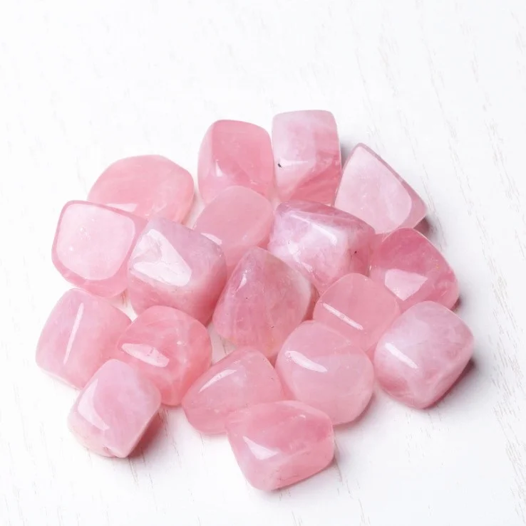Wholesale natural rose quartz crystal polished rose quartz tumbled stone
