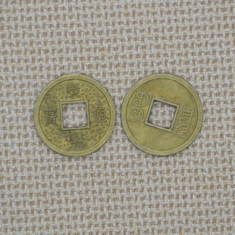 wholesale 19mm metal alloy coin antique brass China coins for crafts and Fengshui jewelry