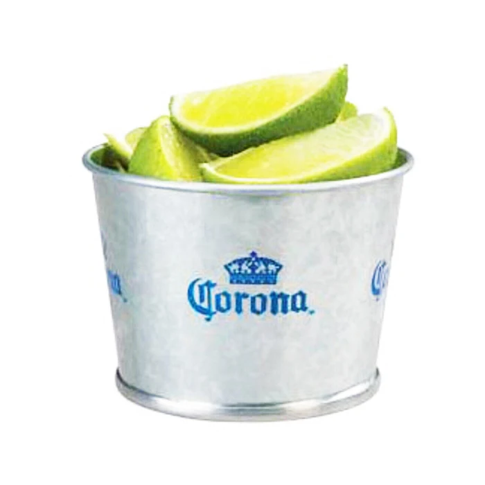 Lemon Corona Beers Galvanized Ice Bucket Custom Logo Drink Cooler Bucket