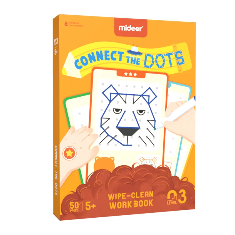 Mideer Children pen control holding training Kindergarten Dots and lines make a picture early education Logic thinking toy
