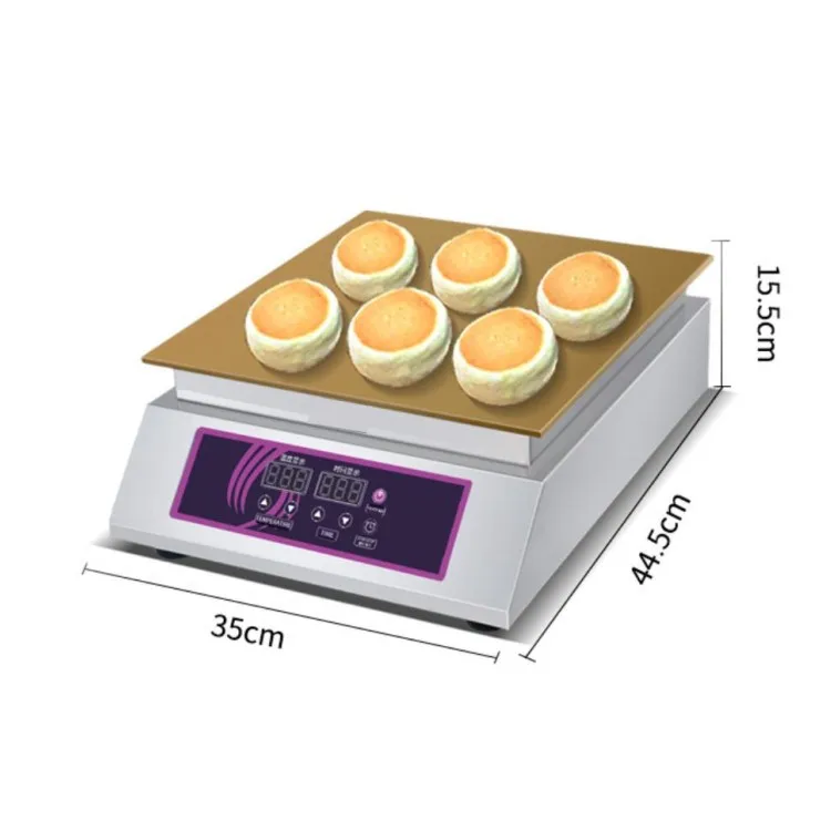 Commercial Double-Head Souffle Cake & Pancake Machine All-Copper Gong Burning Internet Famous Temperature Control Snack Stall