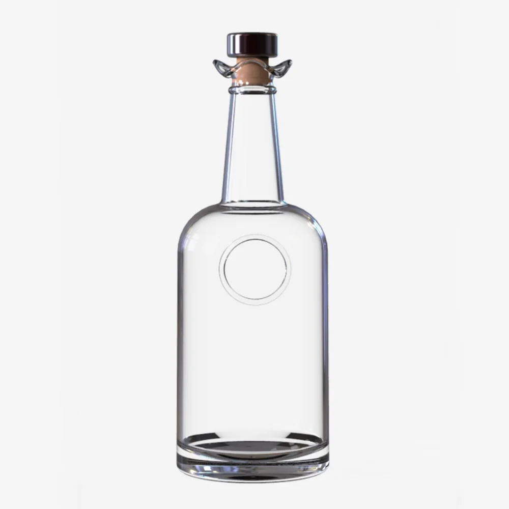 500ml 16oz customized vodka olive oil glass bottle with unique pourer neck