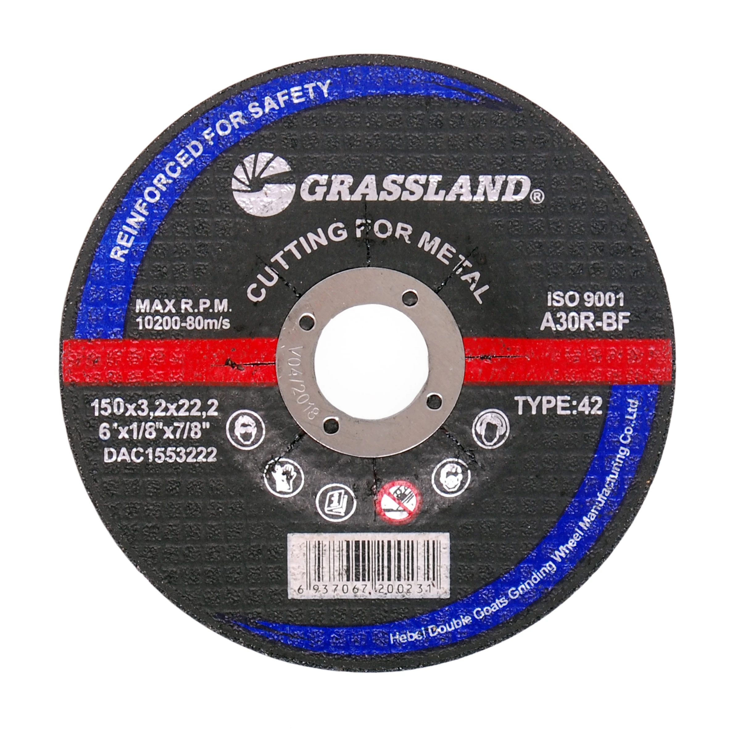 
6 inch abrasive cutting wheel Fits Angle Grinder with MPA EN12413 