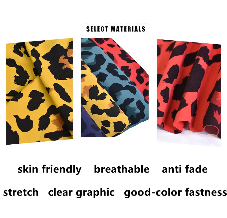 animal print nude double brush digital printing sublimation 4way stretch lycra fabric spandex for leggings activewear sport bras