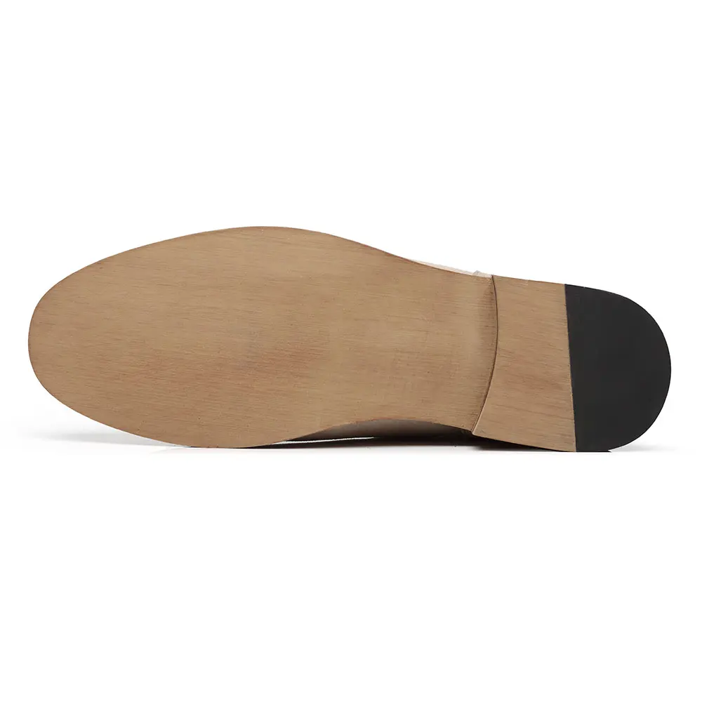 High quality selling 37-44 Big Size Men Women Genuine Leather Suede Chelsea Boots Causal Wooden Sole Boots