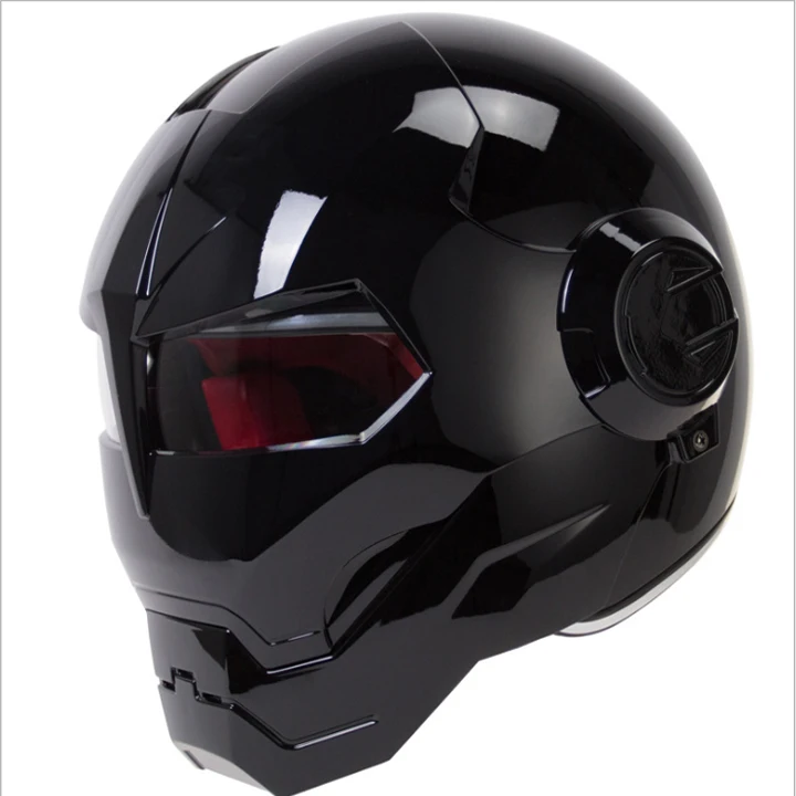 SLKE Cosplay Full Face Helmets Can Open Face Motorcycle Motorbike Riding Ironman Iron Man Helmet