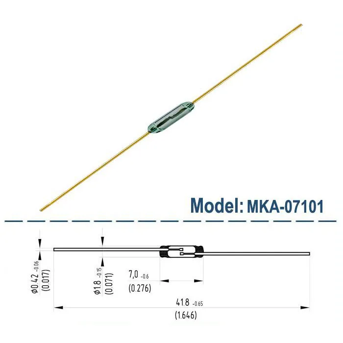 20mm Low Voltage Reed Switch MKA20101
