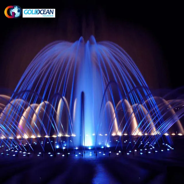 LED Light Dancing Water Stainless Steel Floating Musical Fountain