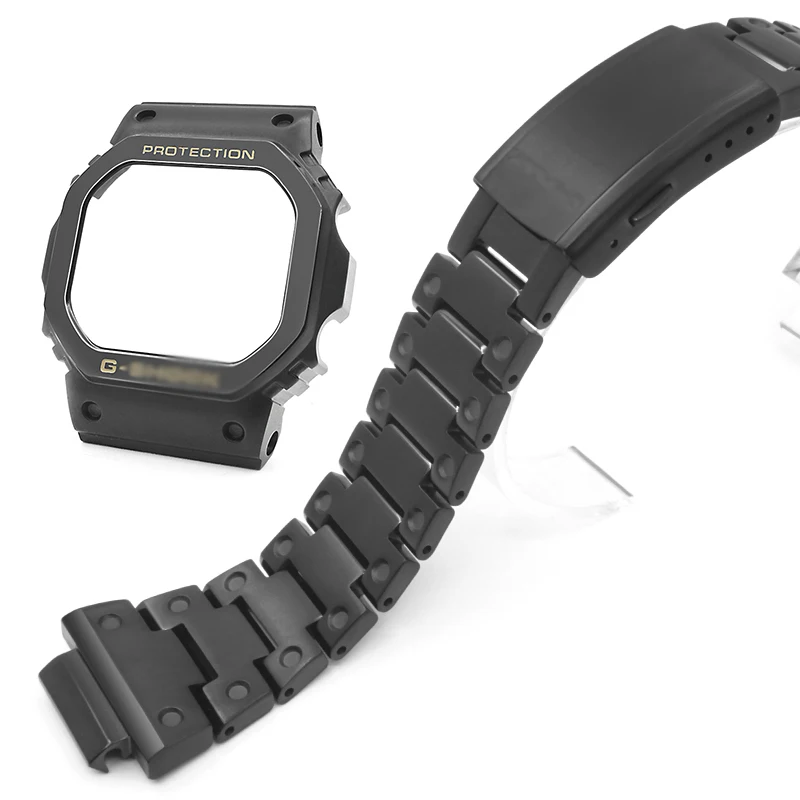 Titanium alloy G shock DW5600 GWM5610 GW5000 watch band strap and watch case for replacement modification