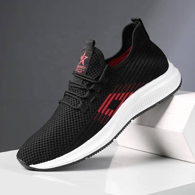 2021 new design shoes men sneakers durable Lace-up Non-slip Mens Sports Running Casual Shoes