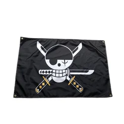Customer Design, Thermal Transfer Print 100% Poly Luffy Banner Anime Flag