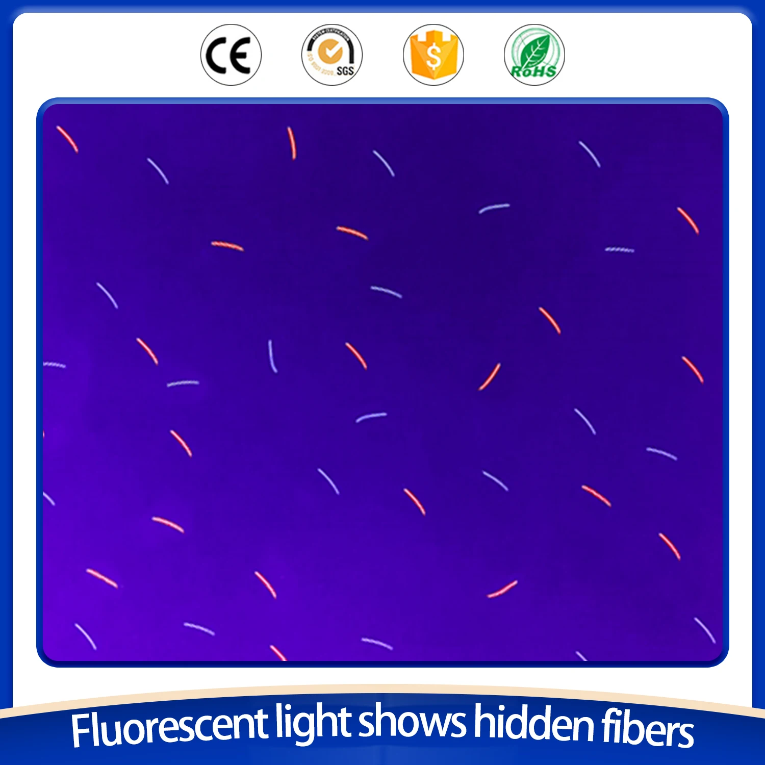 High Quality Uv Security  Paper Customized Anti-counterfeiting  Custom Watermark fiber Thread