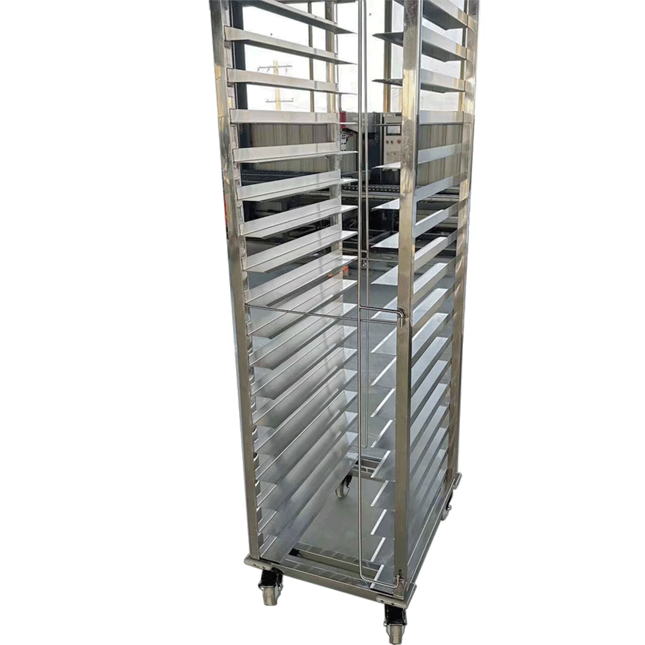 Factory Price Commercial Hotel Stainless Steel Tray Trolley Bread Baking Rack Bakery Pushing Trolley
