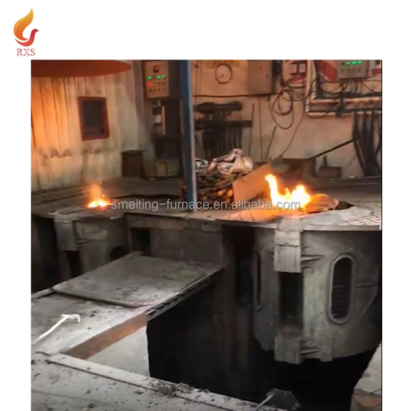 Intermediate frequency induction furnace 100kg 500kg 1T 2T 3T for casting aluminum steel iron copper