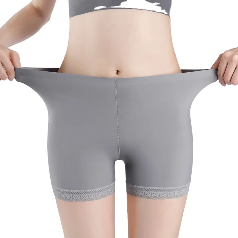 women safe pant seamless underwear lace panties ice silk boy shorts lady slim panty