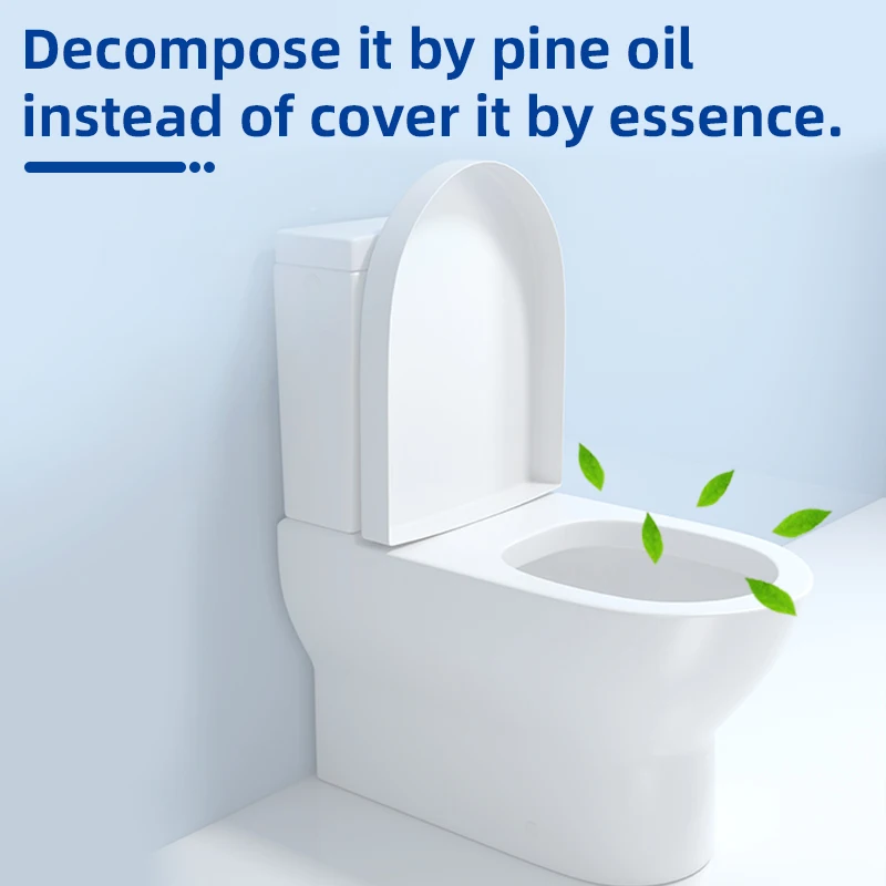 Automatic Blue Pine Oil Scented Toilet Bowl Cleaner Deodorizer Block Long Lasting Urinal Odor Eliminator
