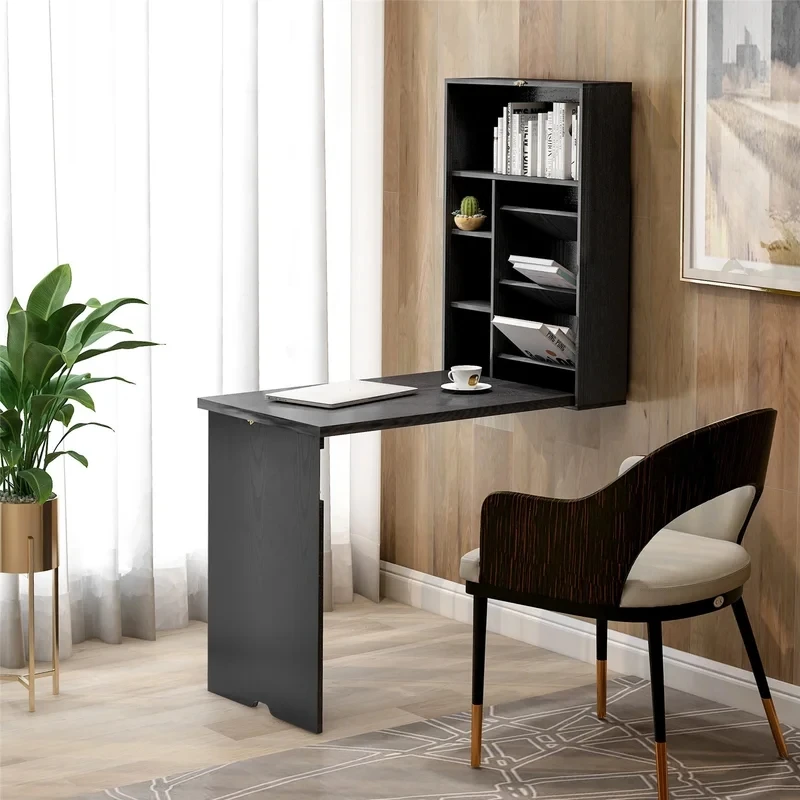 Wall-mounted multifunctional folding table with storage function