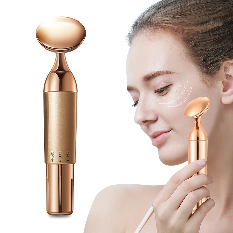 Best Microcurrent Face Massage Device Sonic Vibration Anti-aging Machine for Home Use Gold Facial Massager