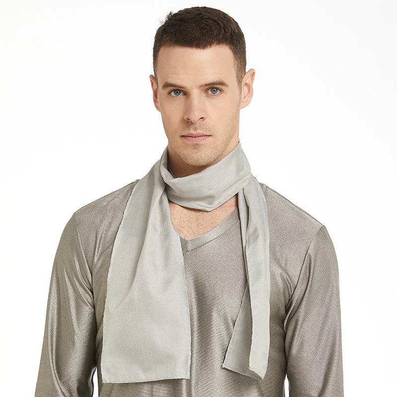 Gray Color Unisex Silver Scarf Emf 5th Generation Wireless Emission Radiation Protection Shielding Scarf Rf Block Anti Static
