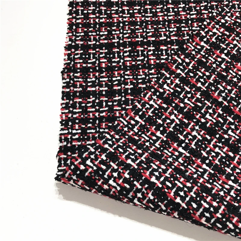 
cheap stock soft cotton tweed wool polyester fabric for sale 