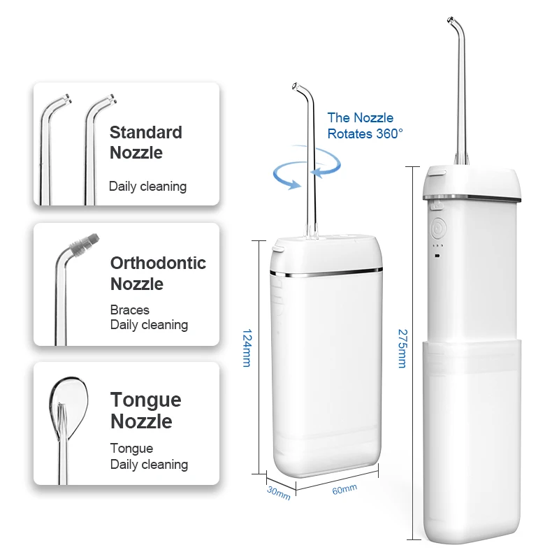 Factory Price Mini Oral Irrigator Water Flosser 3 Modes Cordless Water Flosser