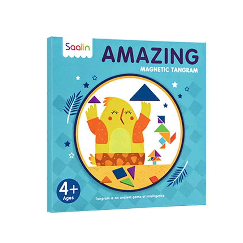 Educational development colorful diy paper seven-piece puzzles of comprehensive for children