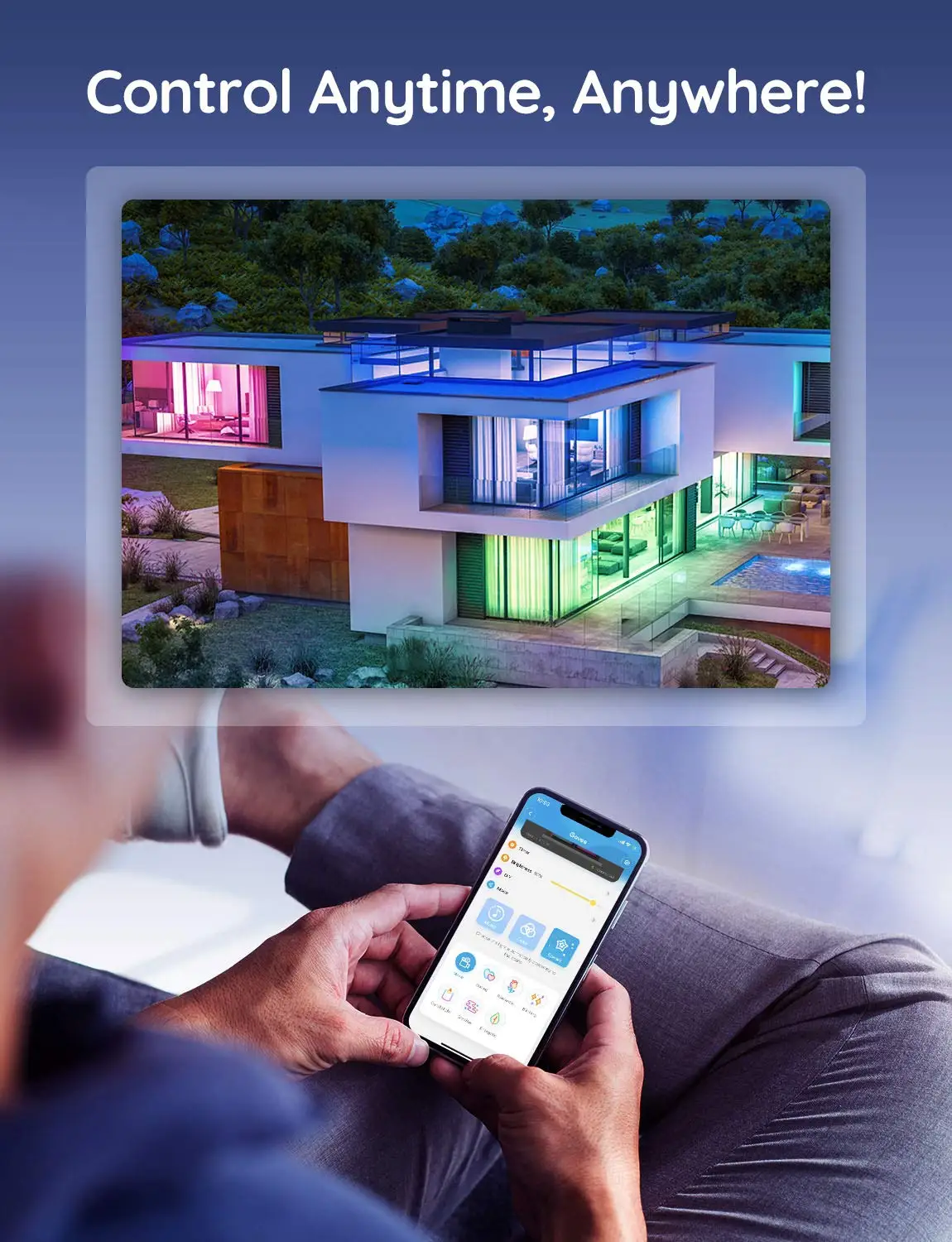  Светодиодная RGB-лента с дистанционным управлением Wi-Fi 5050 SMD Rgb 10