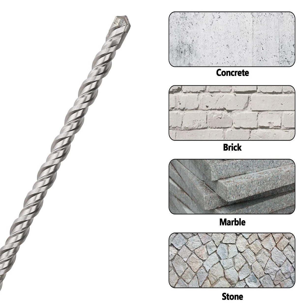 Carbide Cross Tip SDS Plus Max Electric Hammer Masonry Drill Bits for Masonry & Concrete