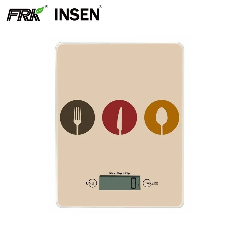 Square Vegetable Weighing Balance Tempered Glass Digital 5000G Kitchen Food Scale