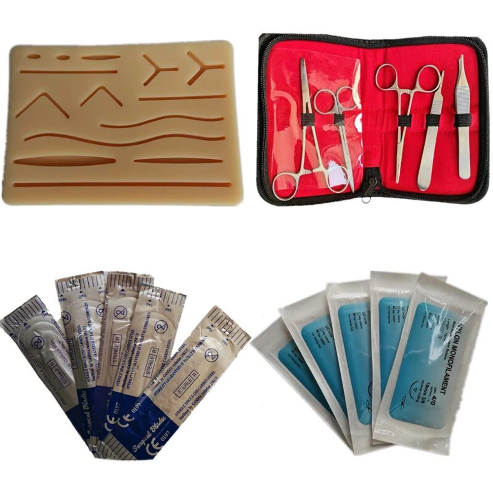 4 Layers Suture Pad Human Skin Training Model Suture Practice Kit For Theaching Supplies