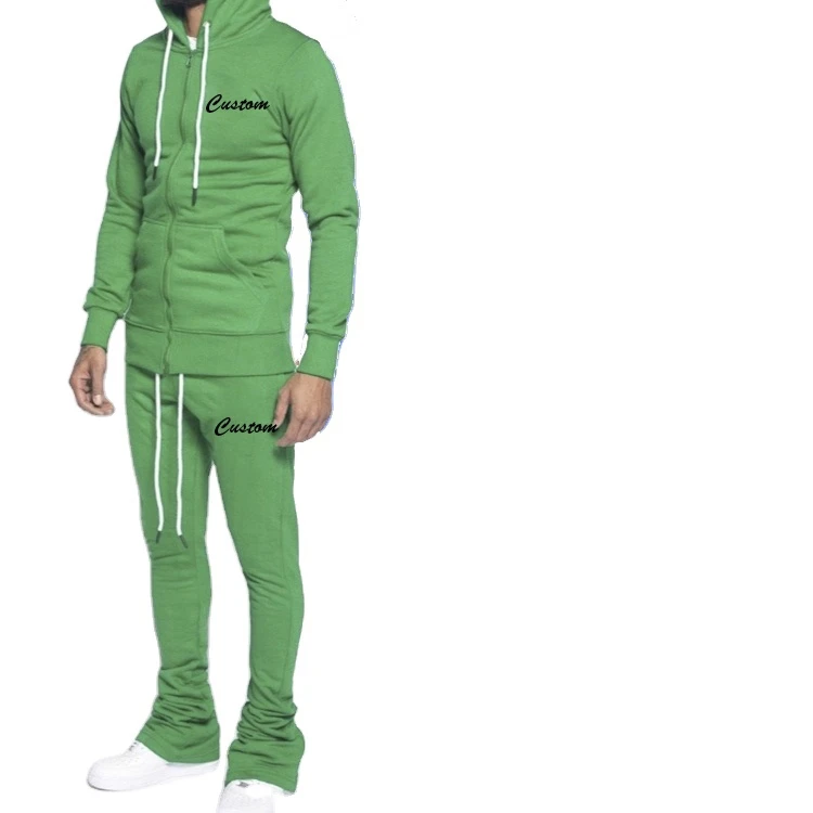 high quality men stacked joggers sets tracksuit men 2 piece set hoodie sets men