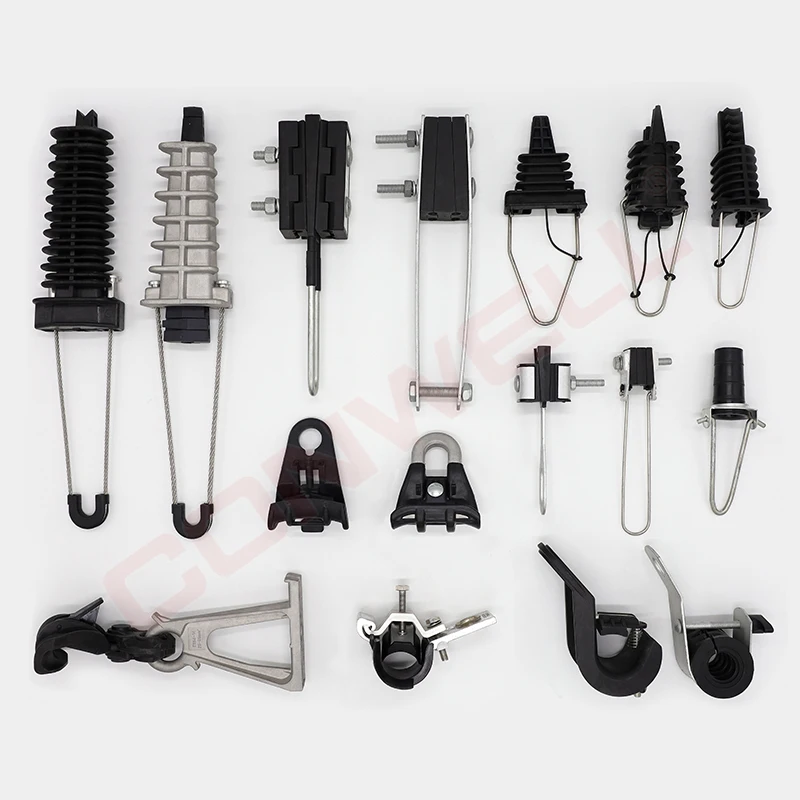 Электрические аксессуары ABC волоконно-оптический кабельный зажим изоляционная подвеска мертвый конец Анкерные