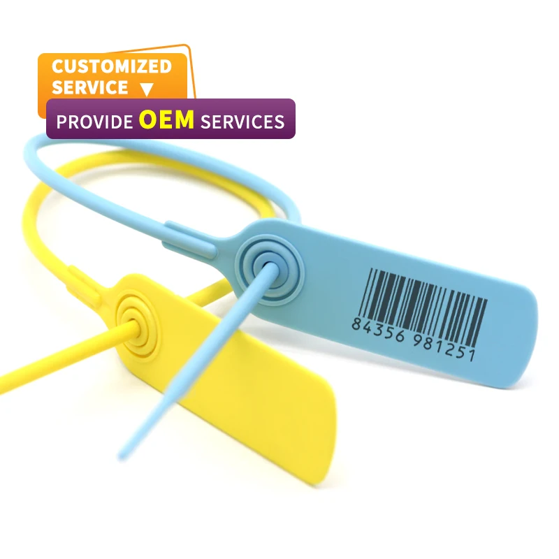 OYPS104 Hot Selling Pull Tight Plastic Wire Seal Security Plastic Strap Seal with Laser Printing