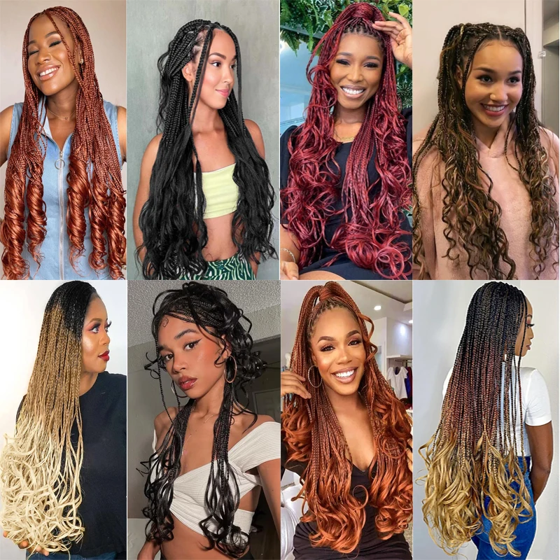 Hot Sale Pony Style Spiral Curly Braiding Hair Curly Ends Crochet Hair Synthetic Premium French Curly for Black Women
