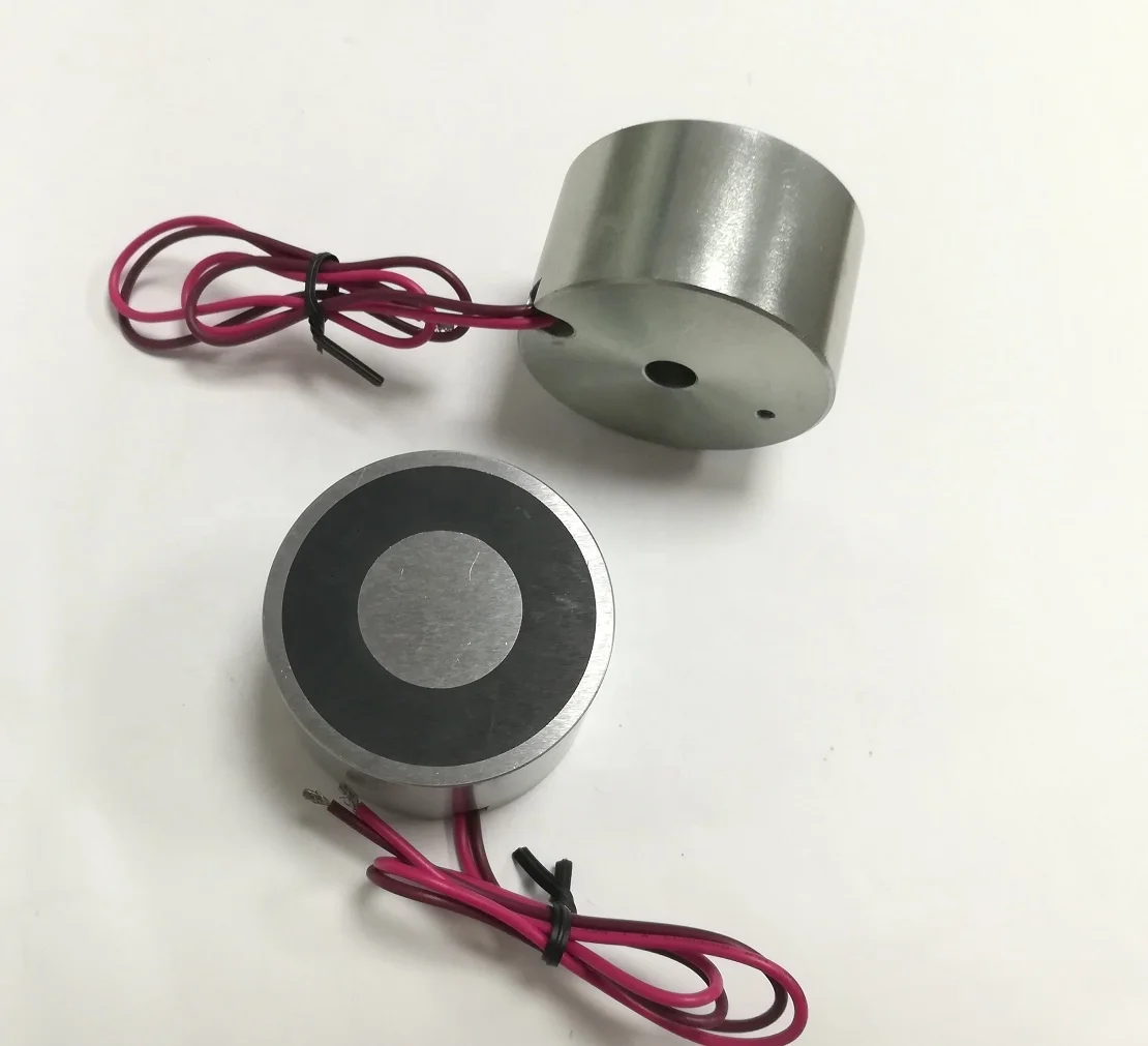 
50kgs force 12V Dc power on to release Opposite Lifting Permanent Electromagnet 