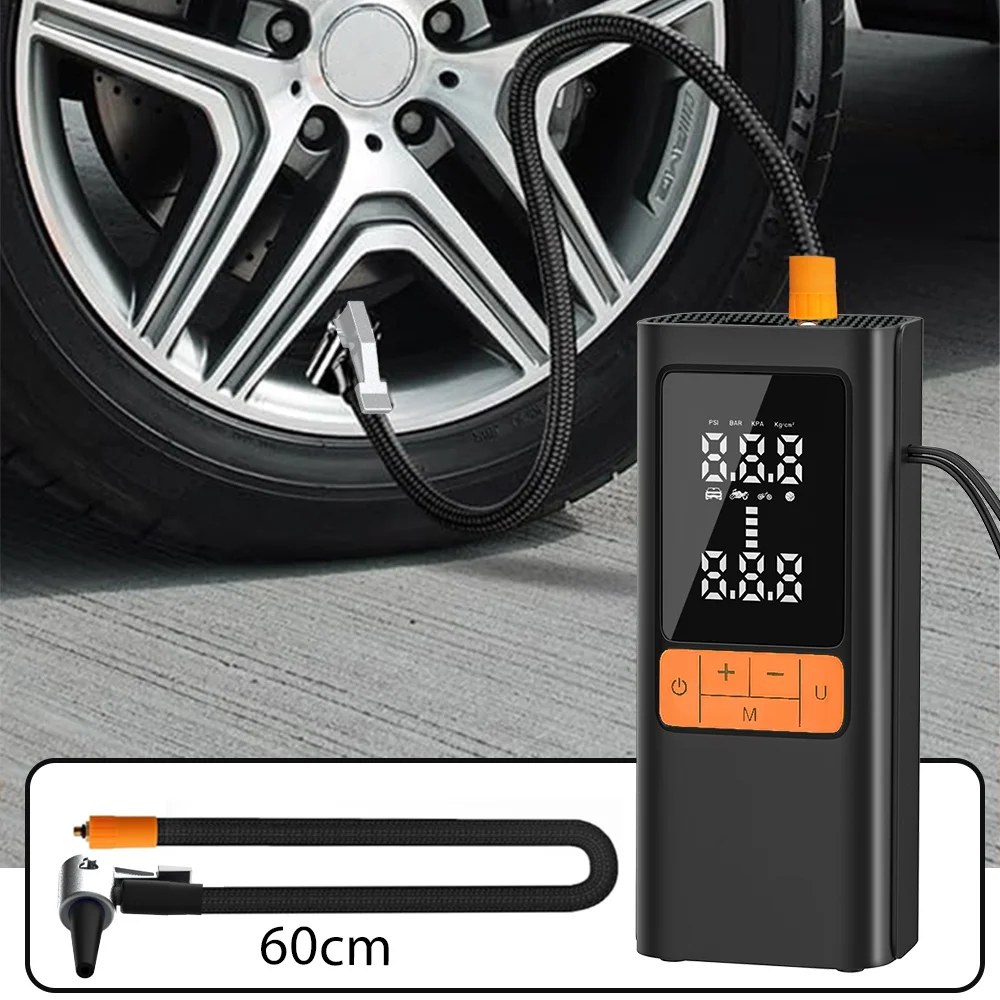 Smart Tyre Inflator Wireless Portable Air Pump Compressor for Car Bike Motorcycle Basketball With Digital Pressure Gauge 6000mAh