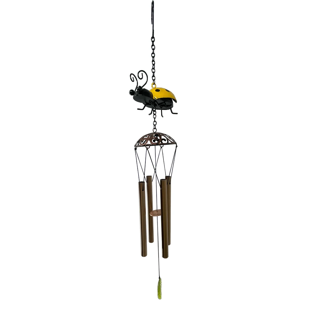 Creative metal ladybug wind chimes garden decoration