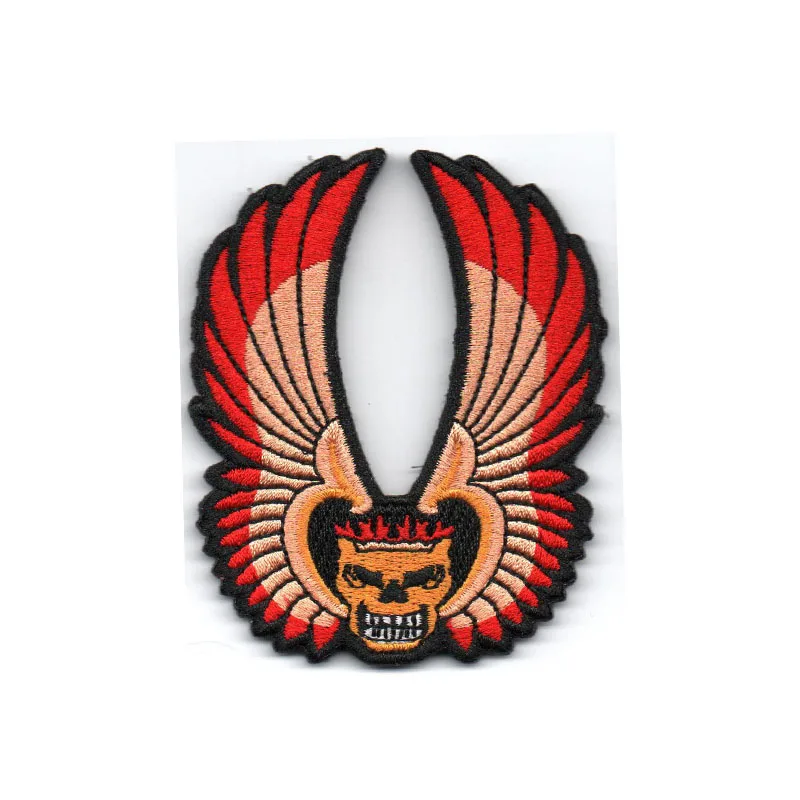 high quality custom small angel wings embroidered patches