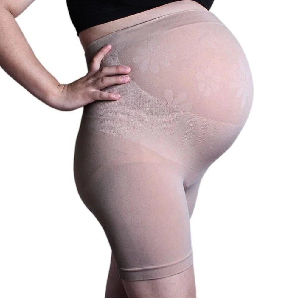 Maternity Underwear High Waisted Mid-Thigh Pregnancy Underwear Belly Support Maternity Briefs Shapewear Leggings