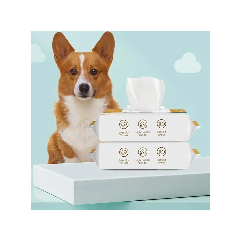 Maychan Skin-friendly Thickened Household Pet Cleaning Tissue Dog Puppy Wet Wipe
