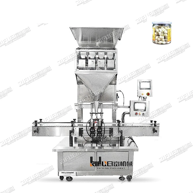 Four Heads cookies beans melon seeds white sugar weigher Automatic Bottle Weighing Granule Filling Machine for Food factory